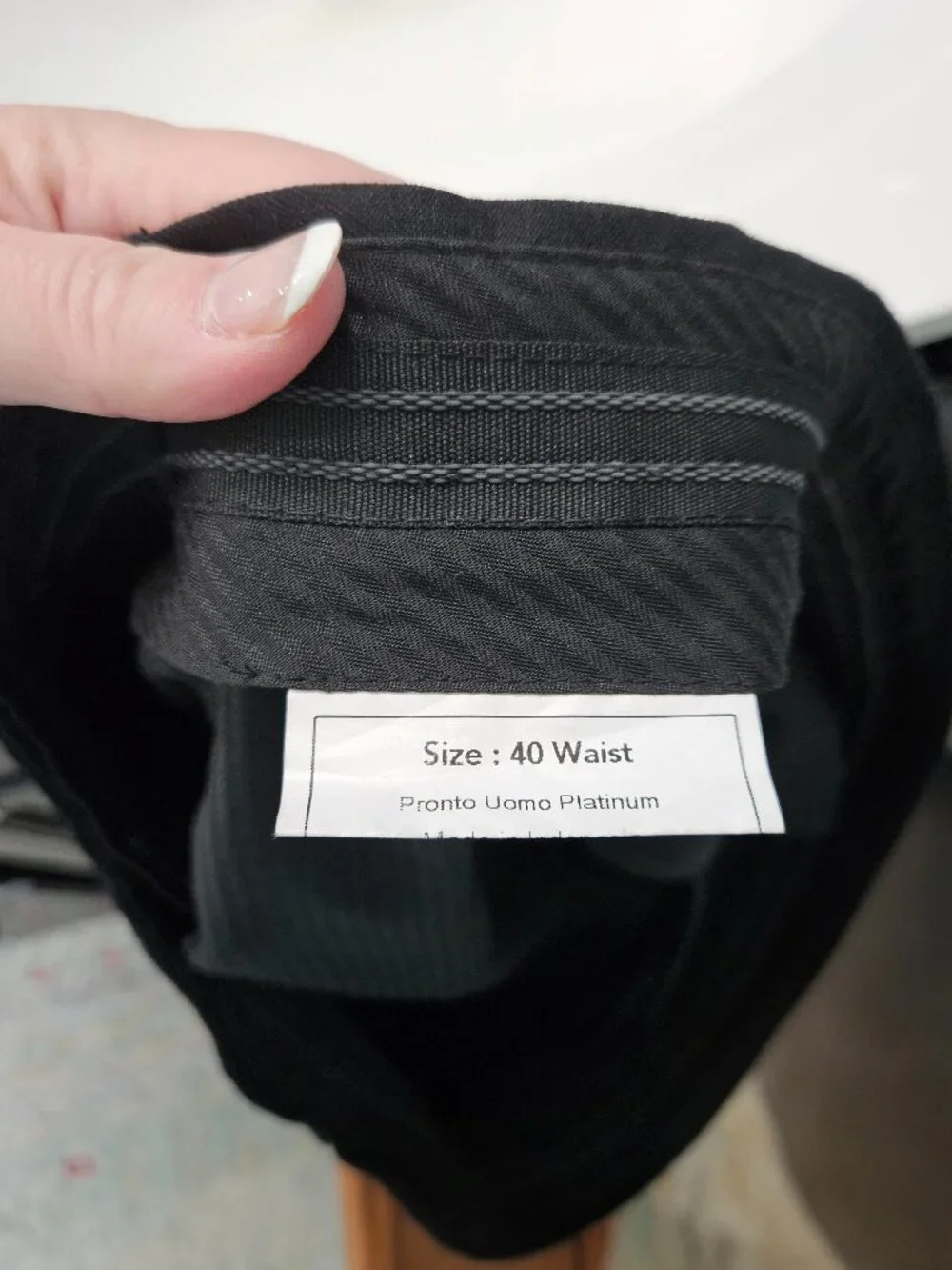 Pronto Uomo Platinum Men's Pinstripe Suit 2PC Gray Charcoal Pleated Cuffed 40W